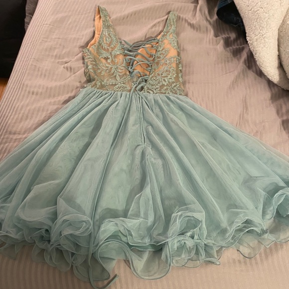 a blue formal dress - Picture 2 of 3